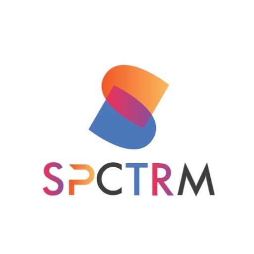 Logo for SPCTRM online shopping platform, which is an S with a gradient orange color on top that merges into gradient blue color on the bottom.